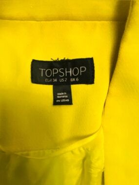 TOPSHOP Yellow Tailored Jacket